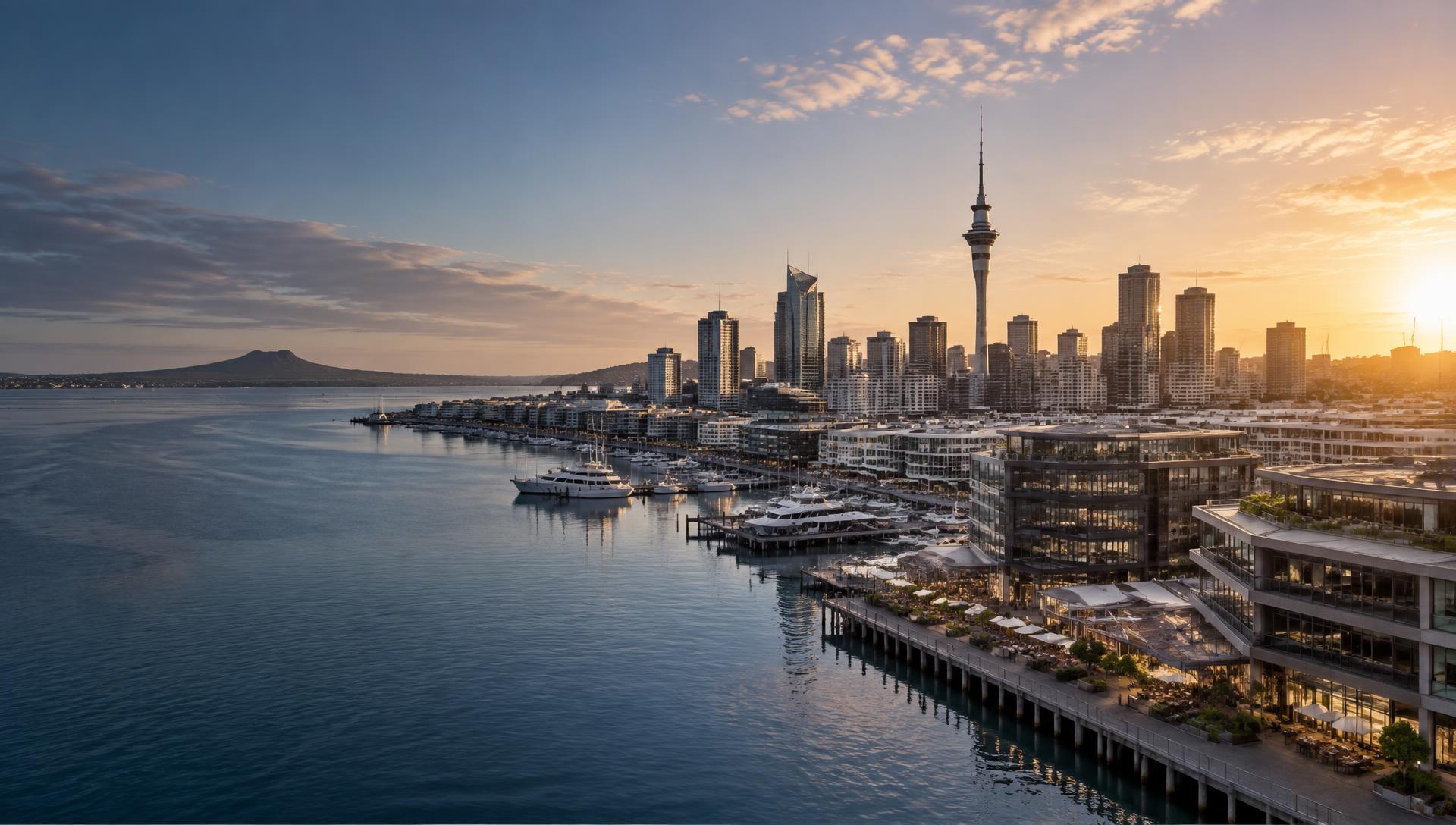 Auckland waterfront and skyline